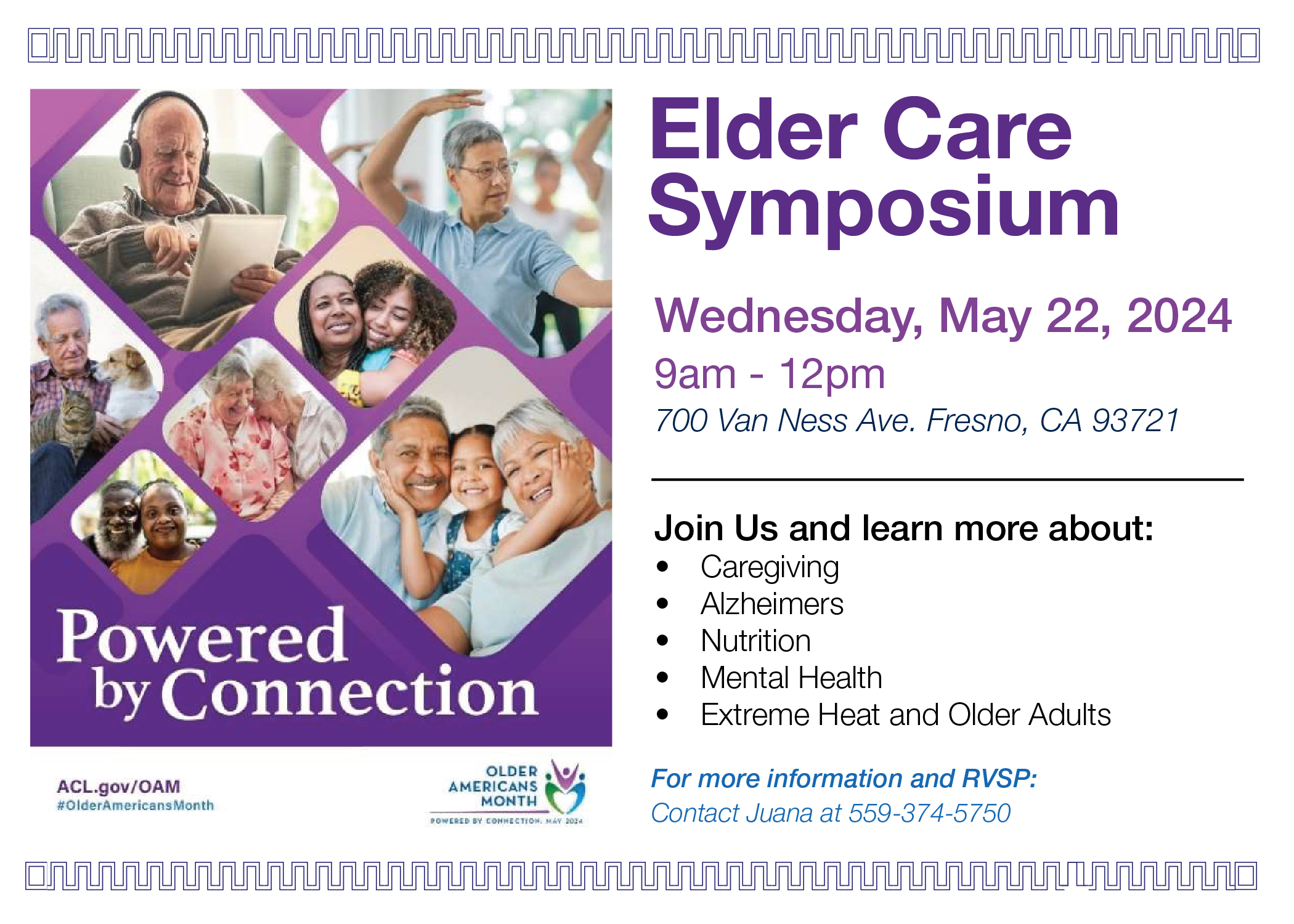 Alzheimer's Elder Care Symposium Event Flyer