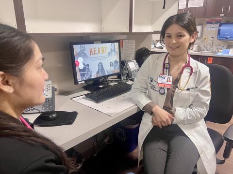 Doctor with resident physician