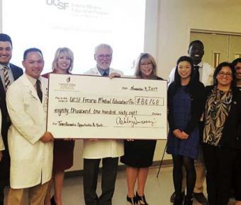 UCSF Fresno faculty receives check for scholarships