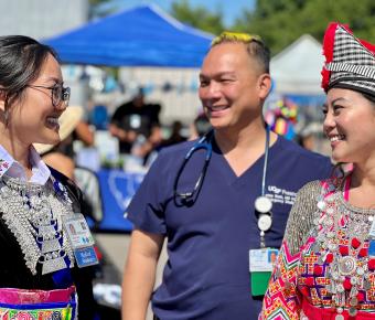 Medical students in Hmong cultural attire