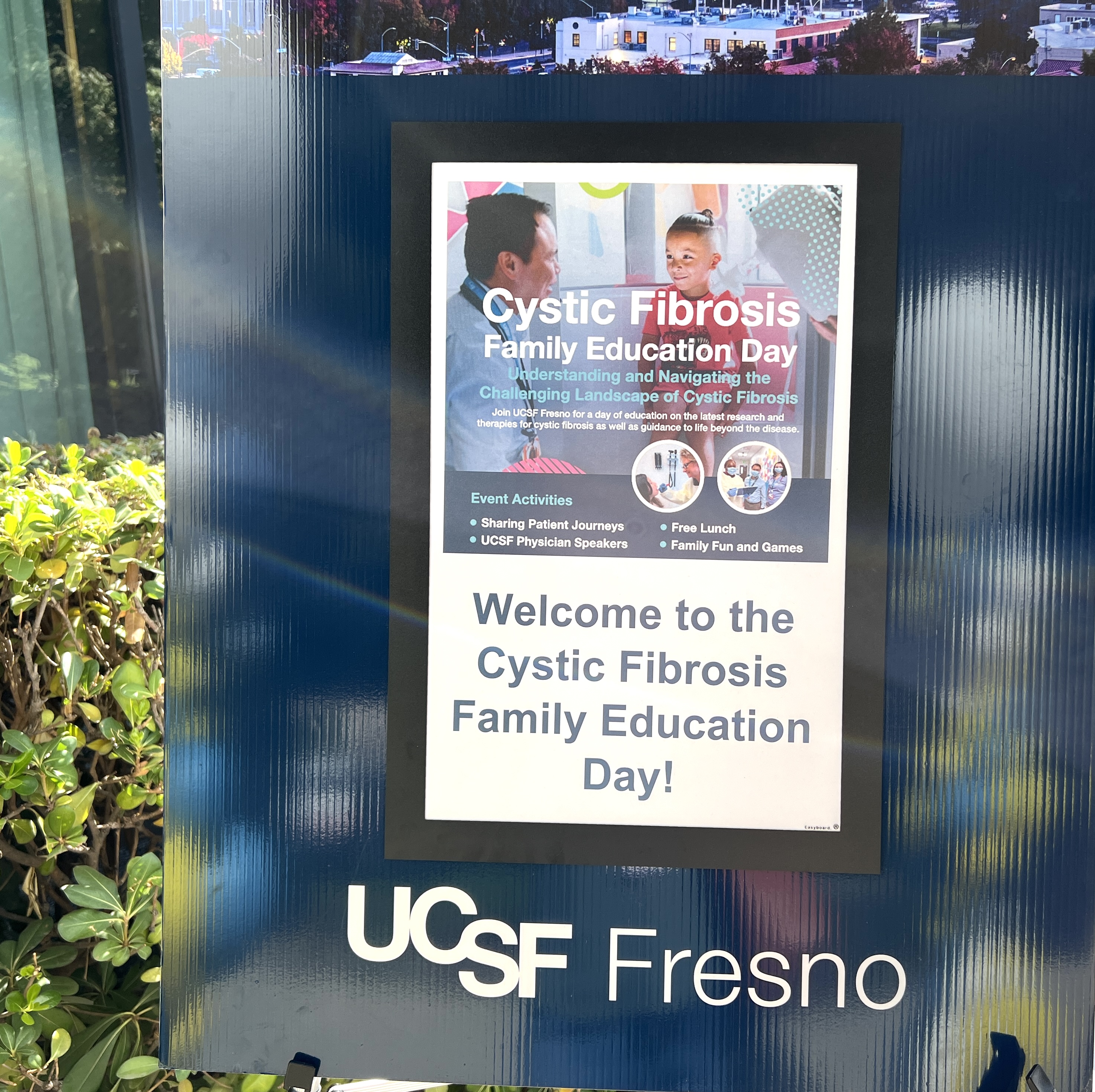 Cystic Fibrosis Family Education Event Sign.