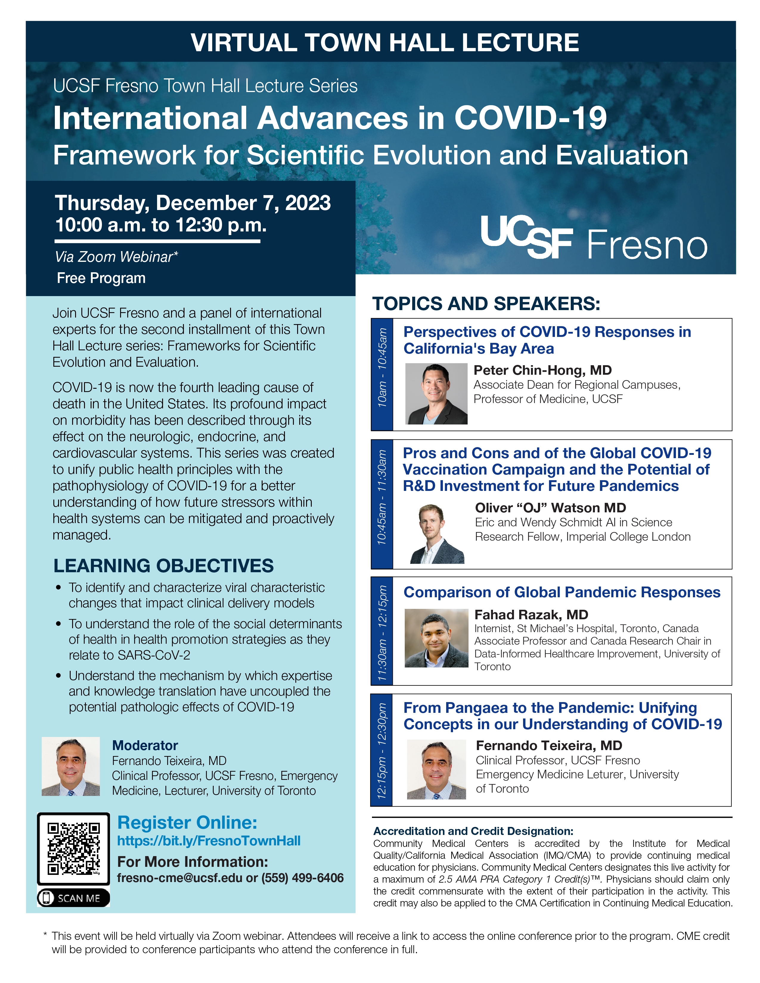International Advances in COVD-19 Townhall Flyer