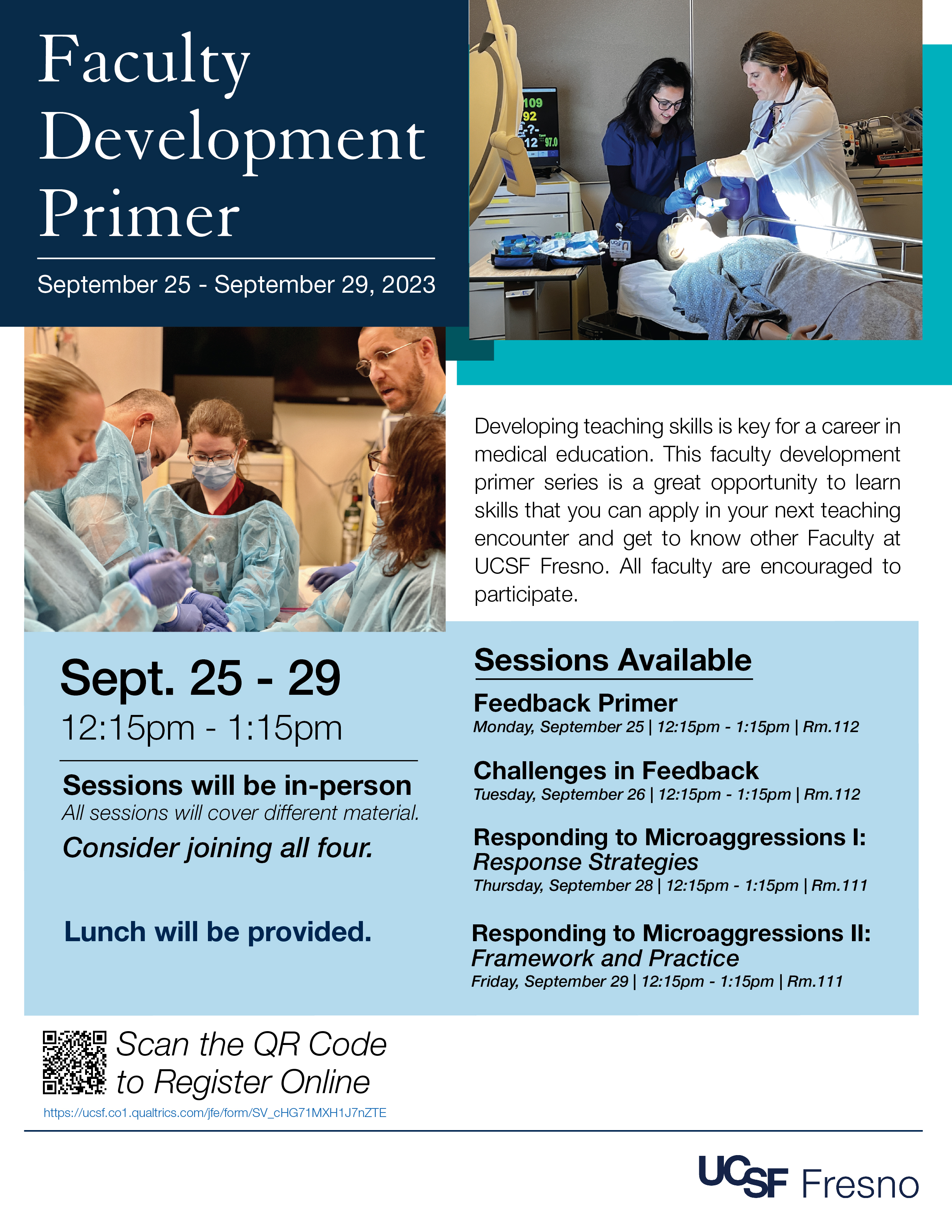 Faculty Development Primer Event Flyer