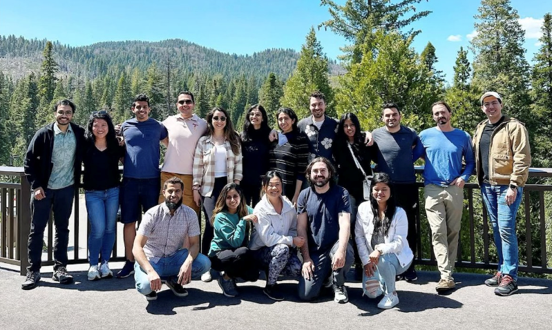 residents outside at retreat near Yosemite
