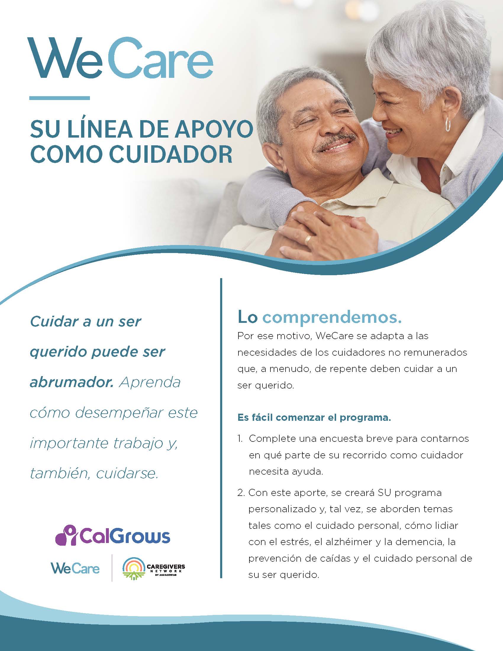 We Care Resource Flyer Spanish Page 1