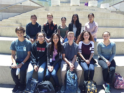 The Summer Biomedical Research Internship class of 2018 while touring through labs and the various campuses of UCSF.