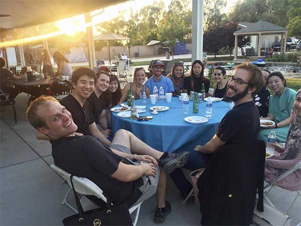 Peds residents gather and dine together